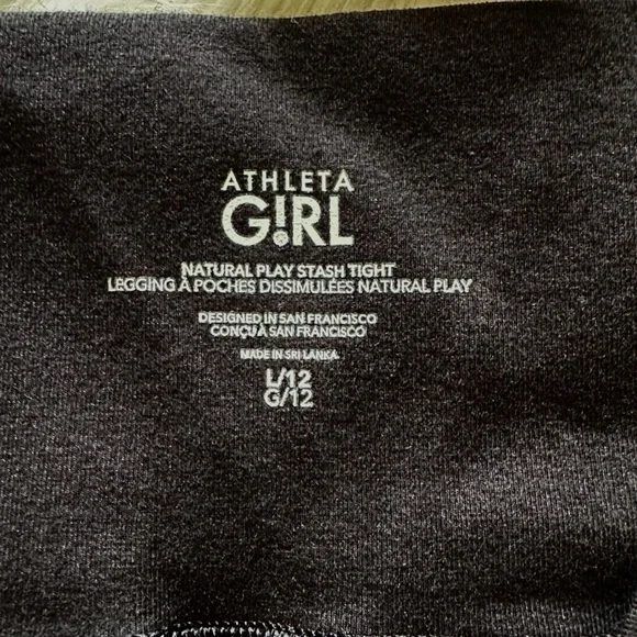 Athleta Girl Natural Play Stash Black Tight - Picture 4 of 5